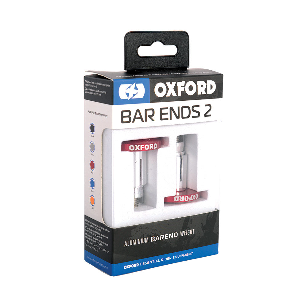 Oxford Handlebar BarEnds 2 Red FREE 1 YEAR Returns, FREE UK Delivery | ThrottleChimp
