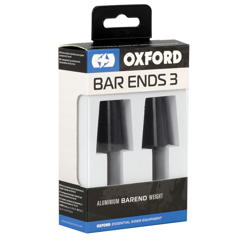Oxford Handlebar BarEnds 3 Black FREE 1 YEAR Returns, FREE UK Delivery | ThrottleChimp