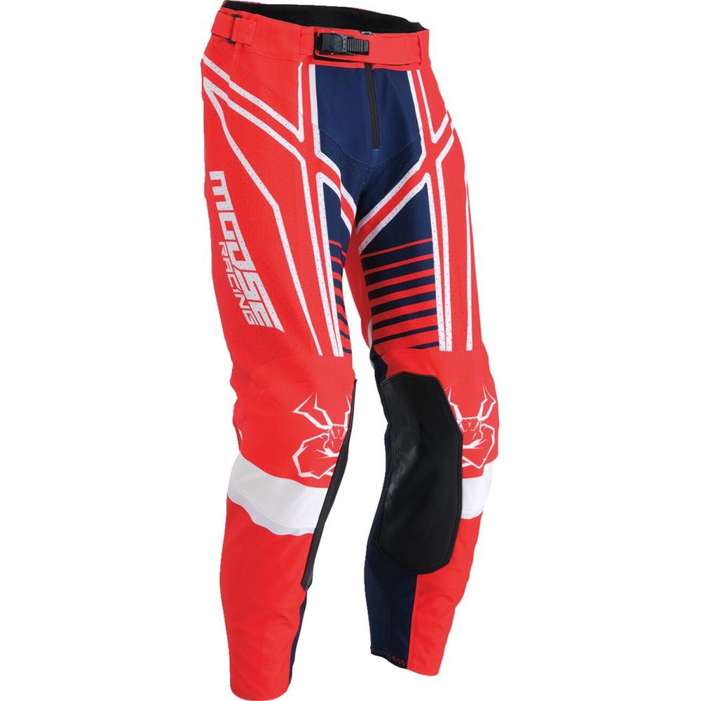Moose Racing Agroid Trouser Red / White / Blue FREE 1 YEAR Returns, FREE UK Delivery | ThrottleChimp