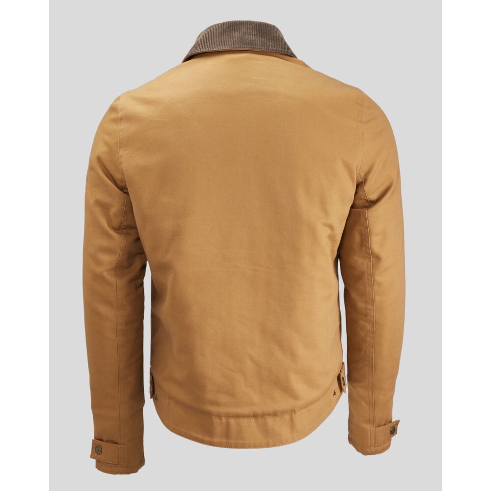 Rokker Canvas Textile Jacket Tobacco Brown FREE 1 YEAR Returns, FREE UK Delivery | ThrottleChimp