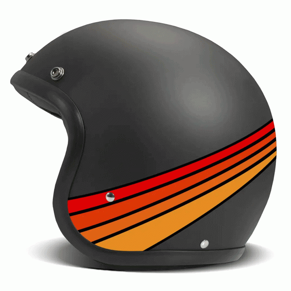 DMD Retro Jet Open Face Helmet Fuoco FREE UK Delivery, FREE 365 Day Returns | Moto Central