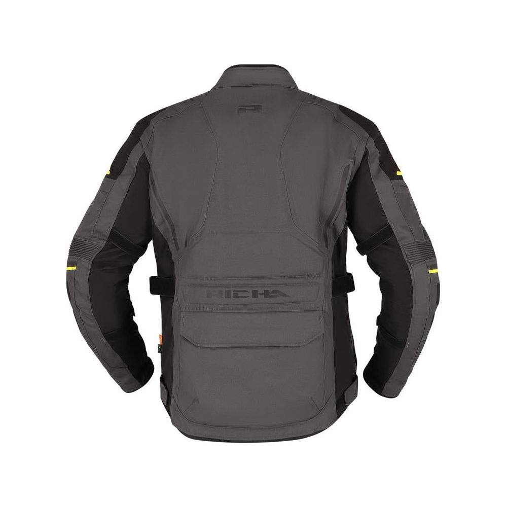 Richa Infinity 3 Jacket Black / Grey / Fluo Yellow FREE 1 YEAR Returns, FREE UK Delivery | ThrottleChimp