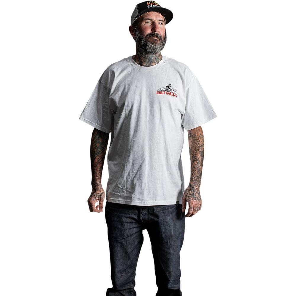 Biltwell Spare Parts T-Shirt White FREE 1 YEAR Returns, FREE UK Delivery | ThrottleChimp