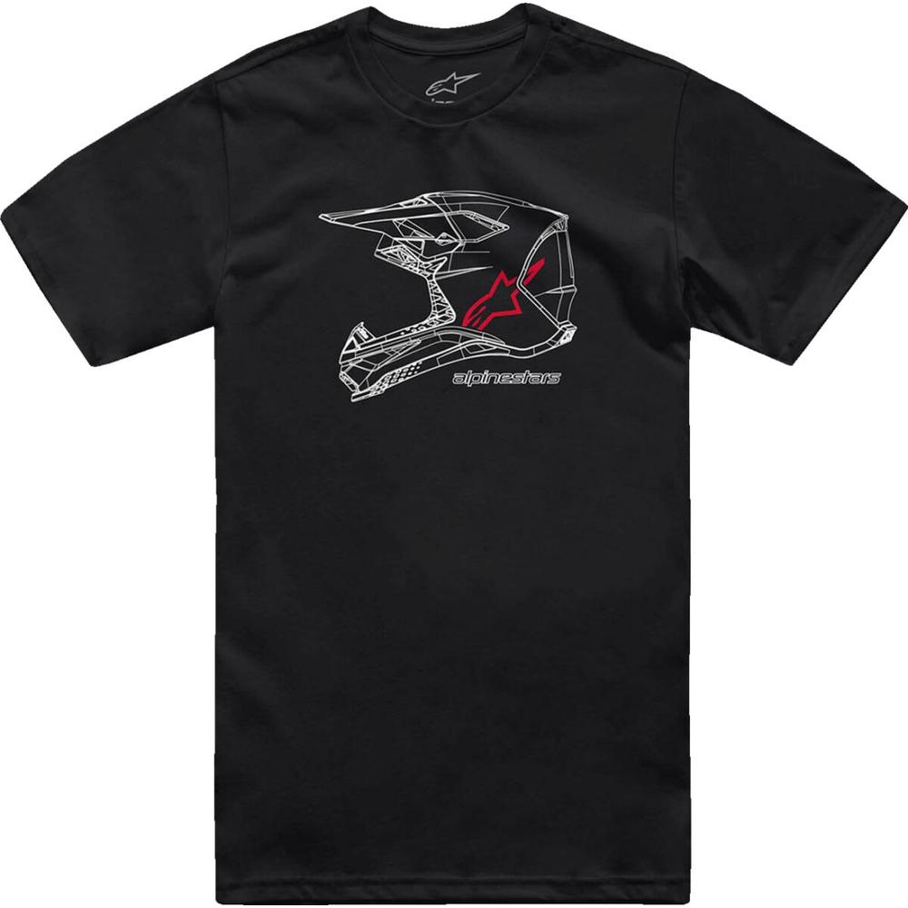 Alpinestars MX Helmet CSF T-Shirt Black FREE 1 YEAR Returns, FREE UK Delivery | ThrottleChimp
