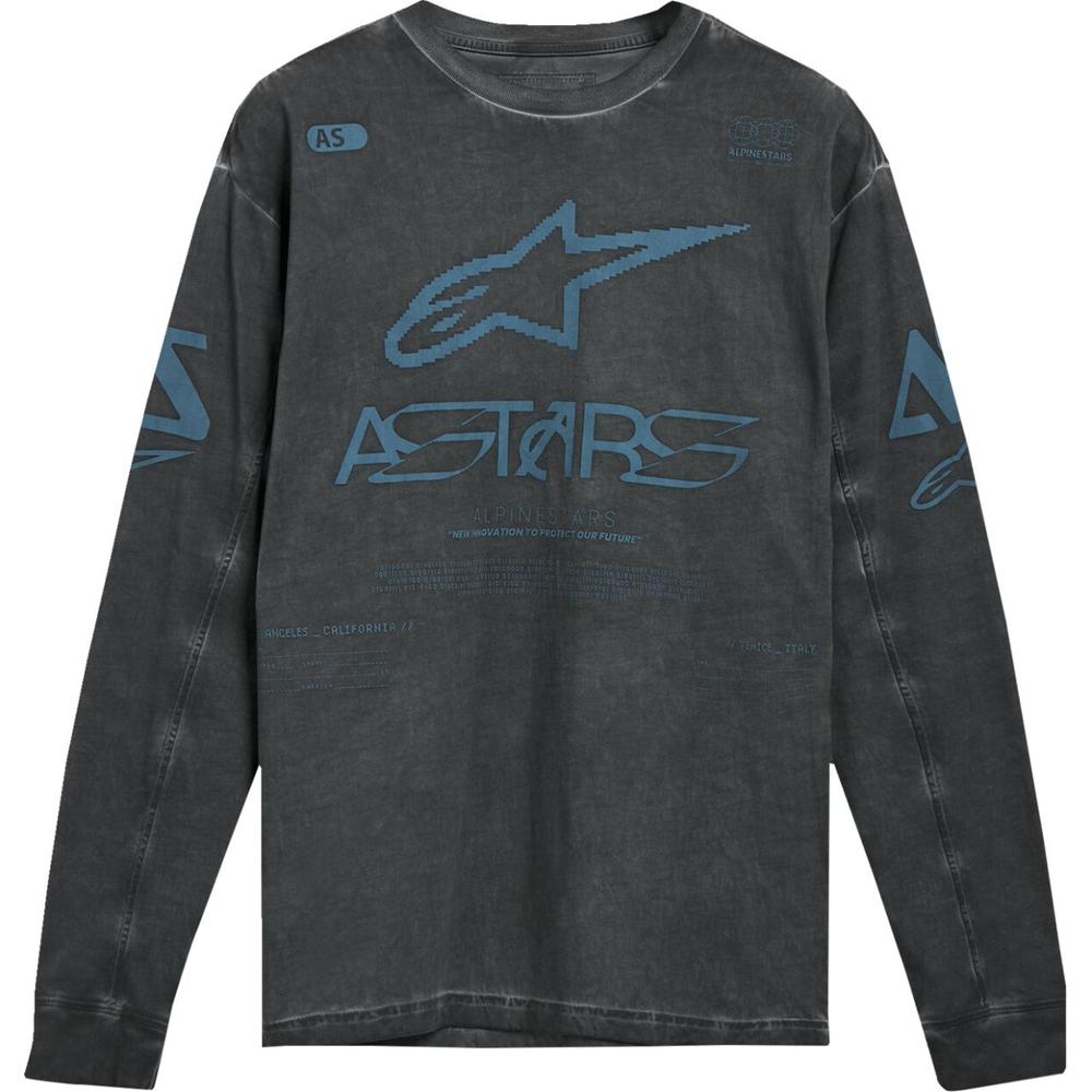 Alpinestars Nook Knit Long Sleeves T-Shirt Dark Grey FREE 1 YEAR Returns, FREE UK Delivery | ThrottleChimp