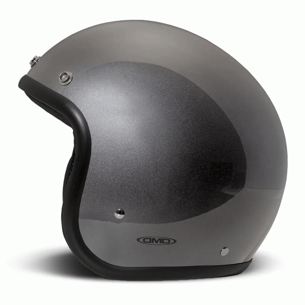 DMD Retro Jet Open Face Helmet Metallic Grey FREE UK Delivery, FREE 365 Day Returns | Moto Central