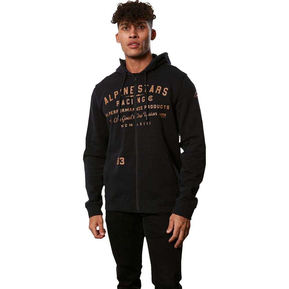 Alpinestars Region Hoodie Black / Brown FREE 1 YEAR Returns, FREE UK Delivery | ThrottleChimp