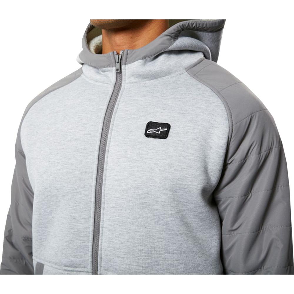 Alpinestars Fusion Sherpa Fleece Hoodie Grey FREE 1 YEAR Returns, FREE UK Delivery | ThrottleChimp