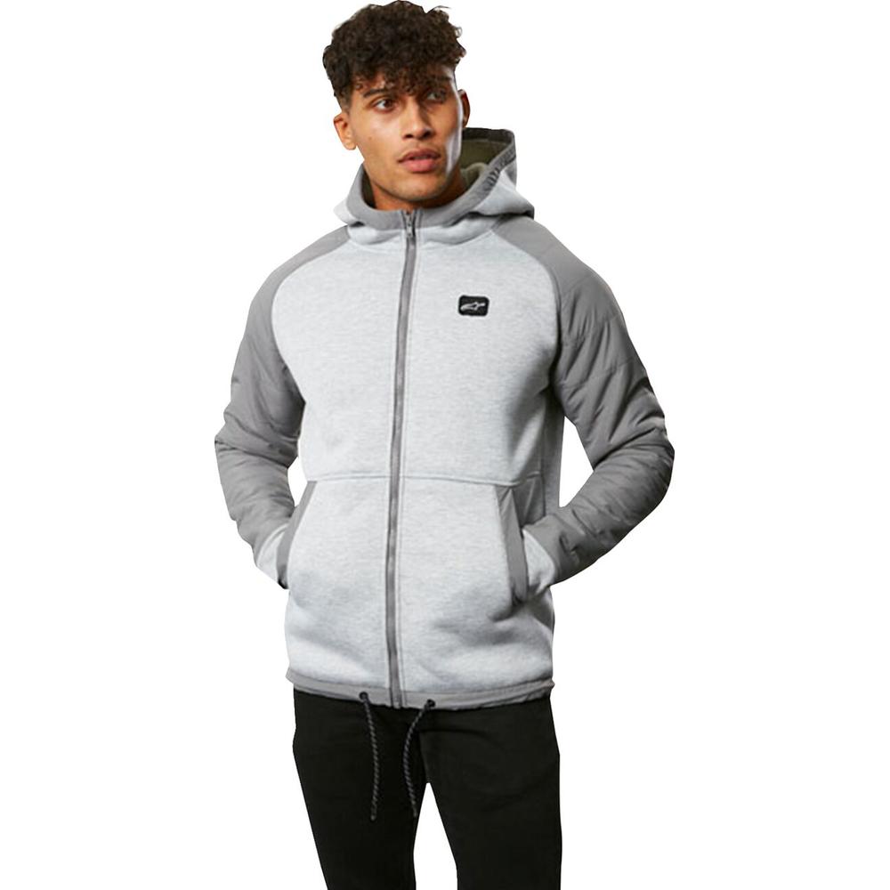 Alpinestars Fusion Sherpa Fleece Hoodie Grey FREE 1 YEAR Returns, FREE UK Delivery | ThrottleChimp