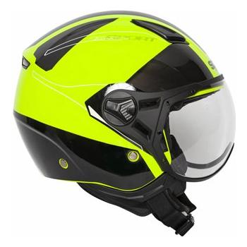 Spada Hellion Twist Open Face Helmet Yellow FREE 1 YEAR Returns, FREE UK Delivery | ThrottleChimp