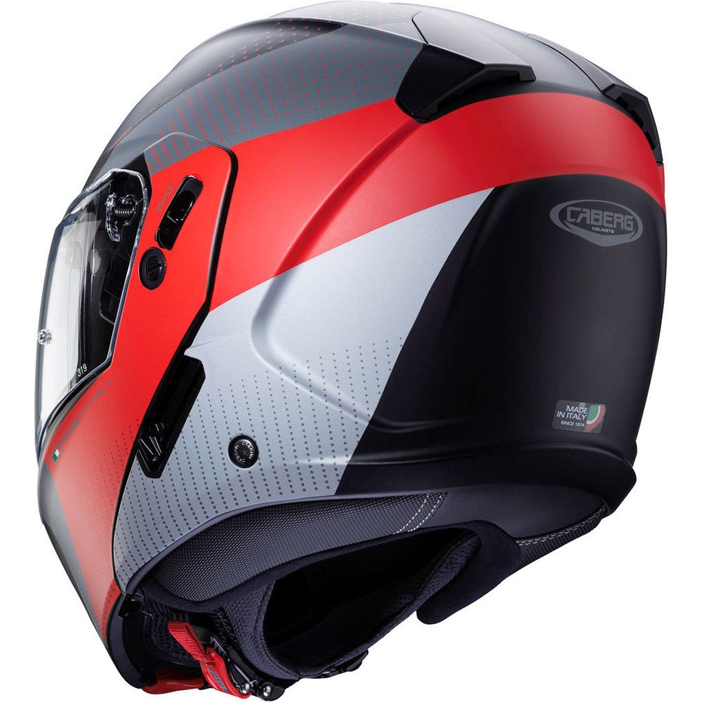 Caberg Horus Scout Flip-Up Helmet Matt Black / Red FREE 1 YEAR Returns, FREE UK Delivery | ThrottleChimp