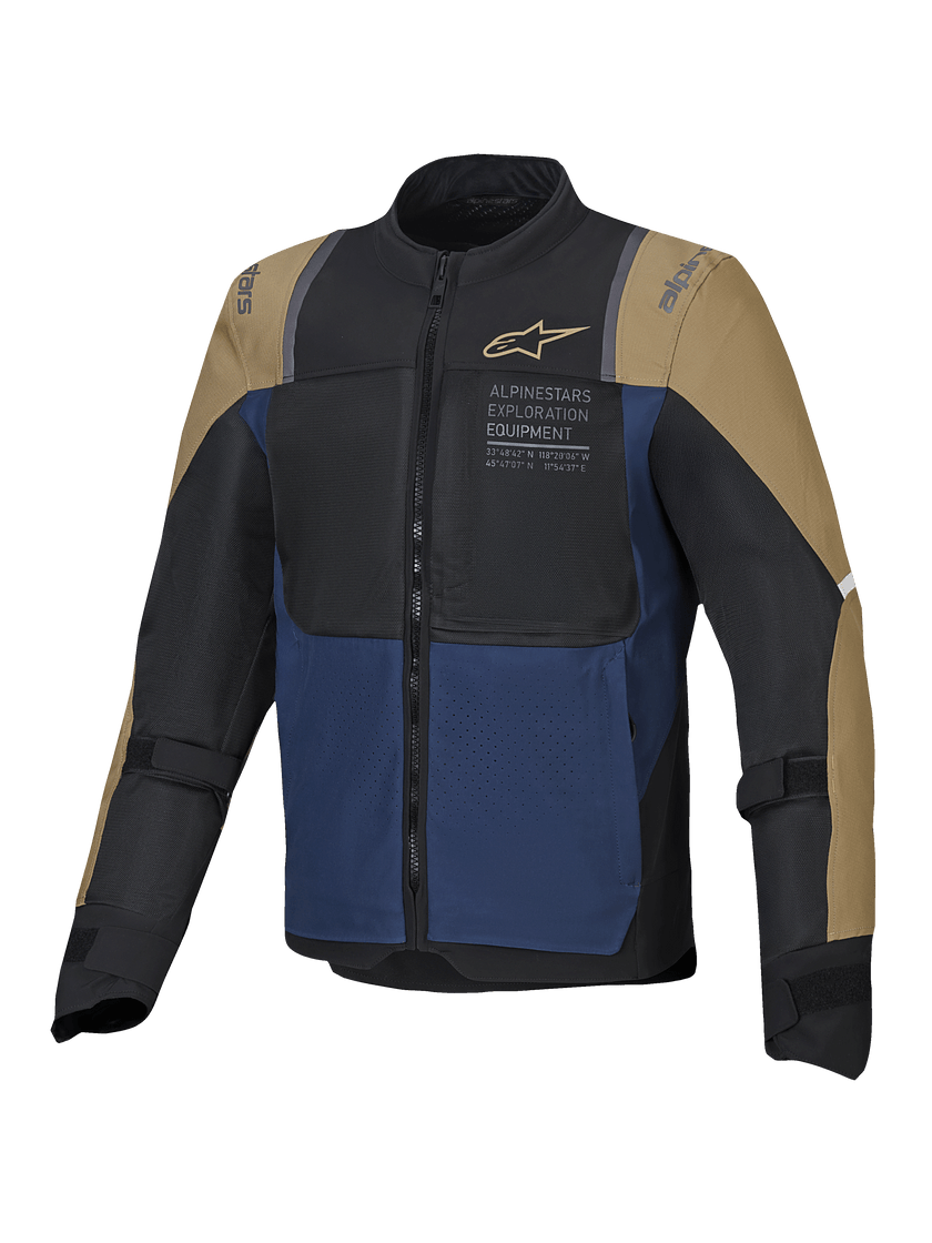 Alpinestars ST-2 Air Textile Jacket Deep Blue / Dark Khaki / Black FREE 1 YEAR Returns, FREE UK Delivery | ThrottleChimp
