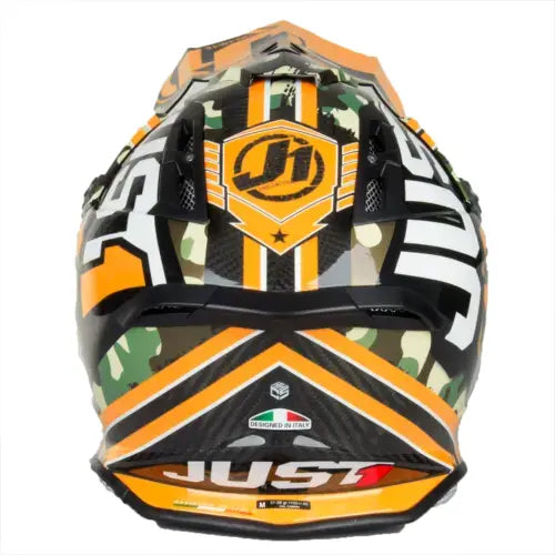 Just1 J12 Carbon MX Helmet Kombat Orange FREE 1 YEAR Returns, FREE UK Delivery | ThrottleChimp