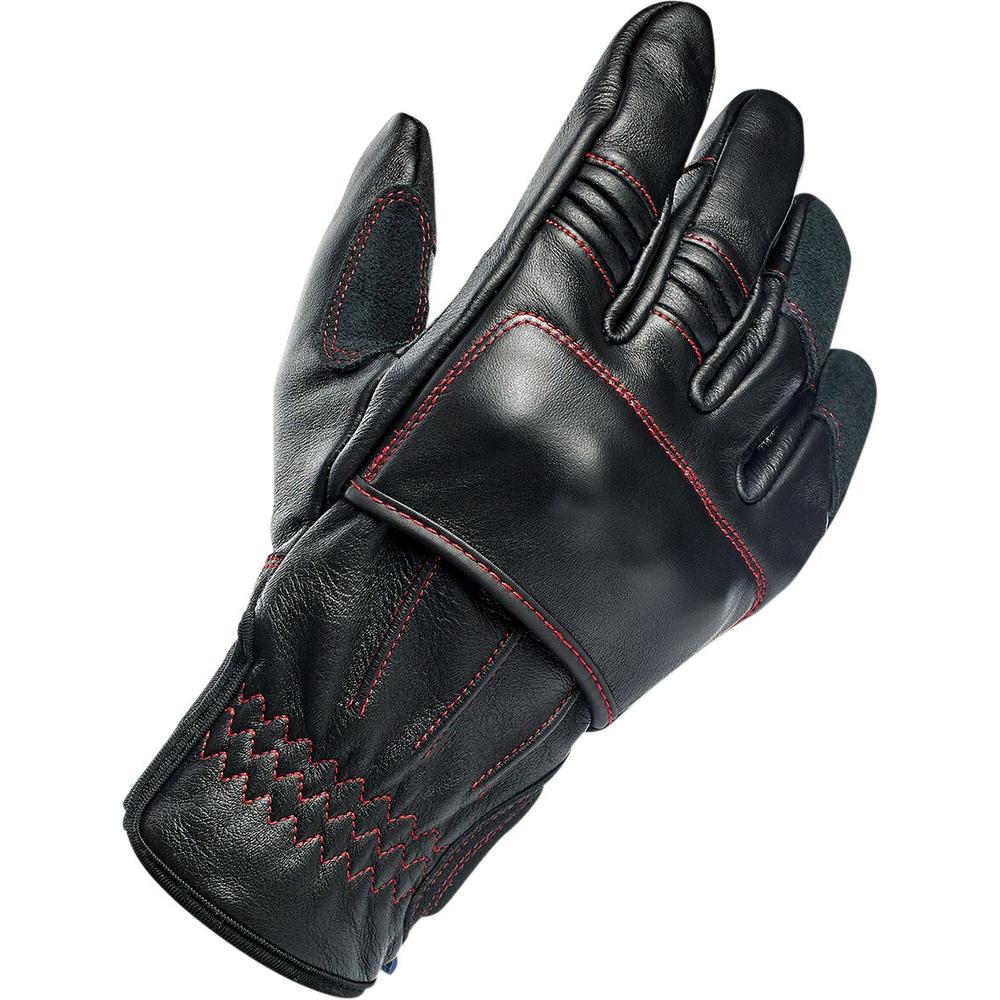 Biltwell Belden Gloves Redline FREE 1 YEAR Returns, FREE UK Delivery | ThrottleChimp