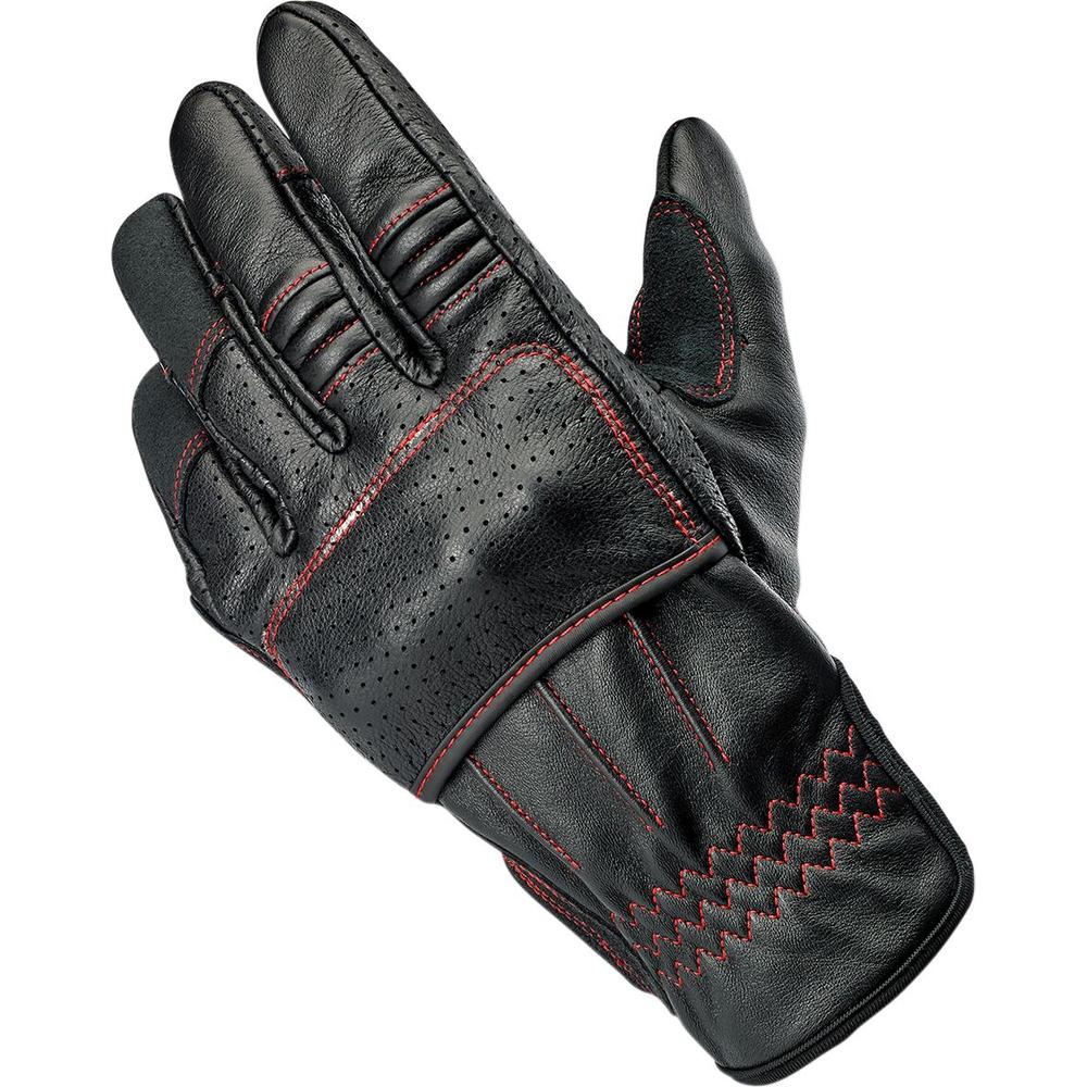 Biltwell Borrego Gloves Redline FREE 1 YEAR Returns, FREE UK Delivery | ThrottleChimp