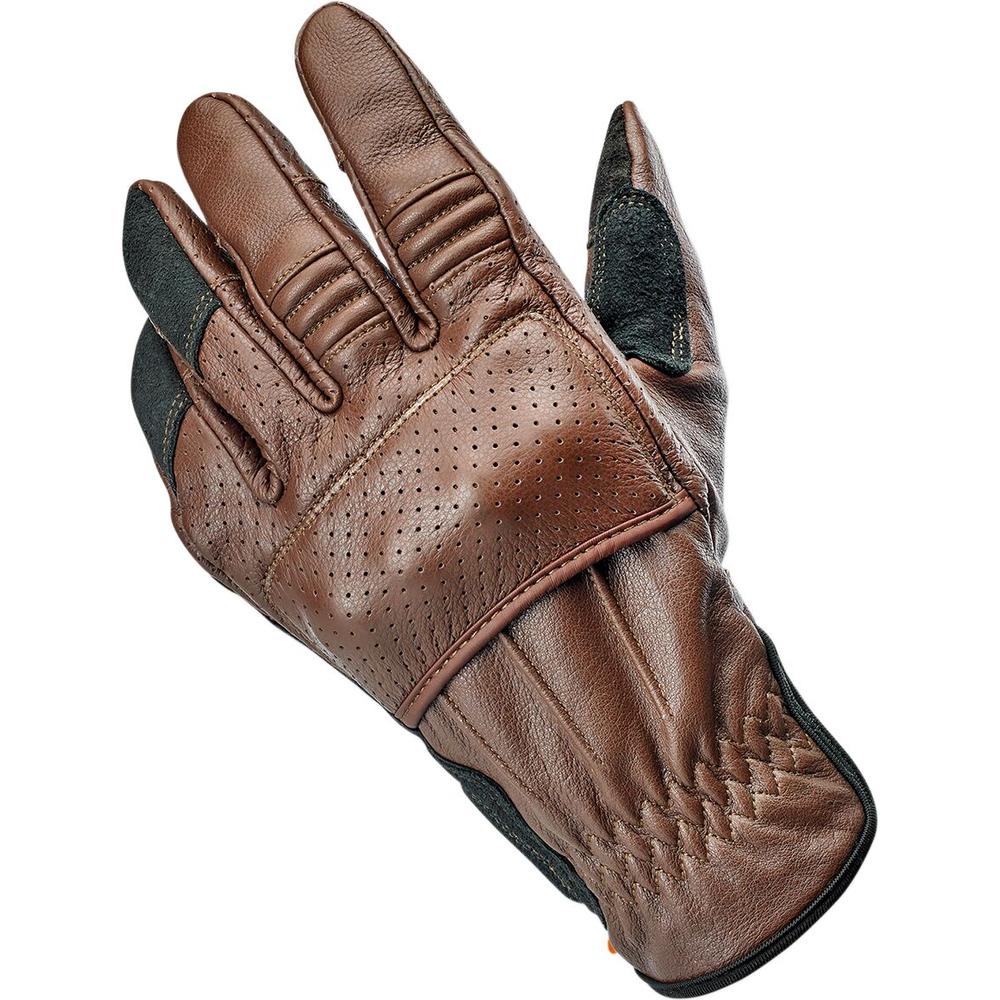 Biltwell Borrego Gloves Chocolate FREE 1 YEAR Returns, FREE UK Delivery | ThrottleChimp