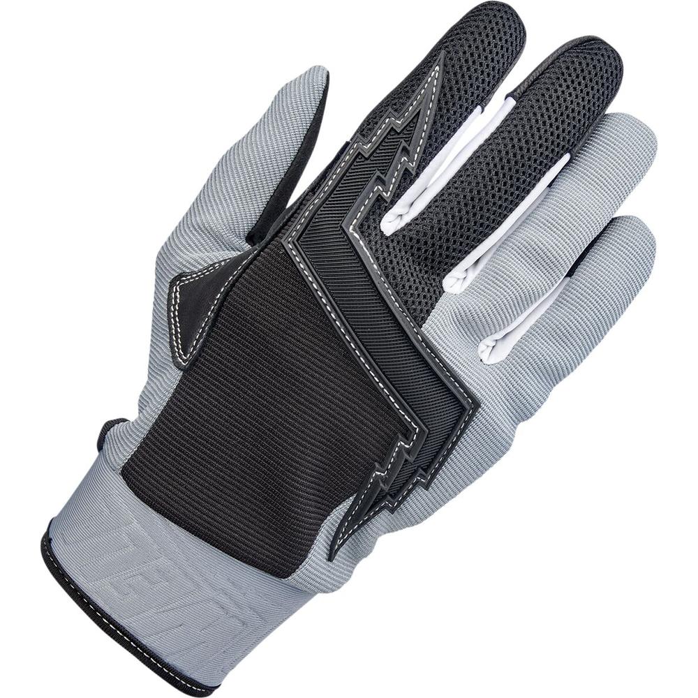 Biltwell Baja Gloves Grey / Black FREE 1 YEAR Returns, FREE UK Delivery | ThrottleChimp