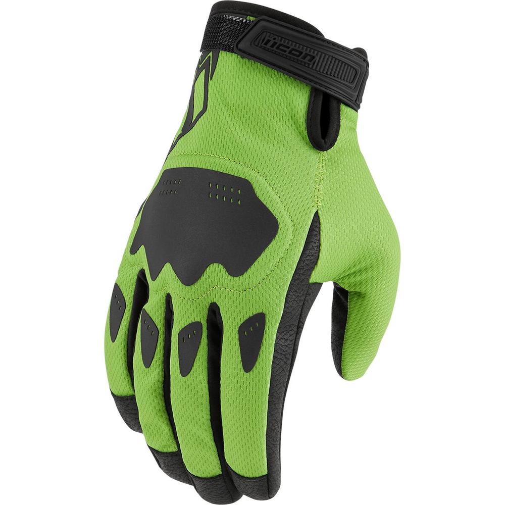 Icon Hooligan CE Gloves Green FREE 1 YEAR Returns, FREE UK Delivery | ThrottleChimp