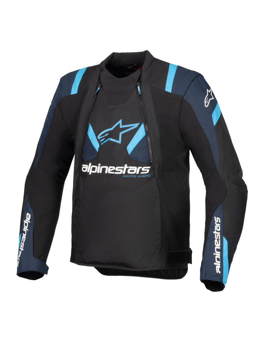 Alpinestars T-Stunt Air Textile Jacket Black / Dark Blue / Blithe Blue FREE 1 YEAR Returns, FREE UK Delivery | ThrottleChimp
