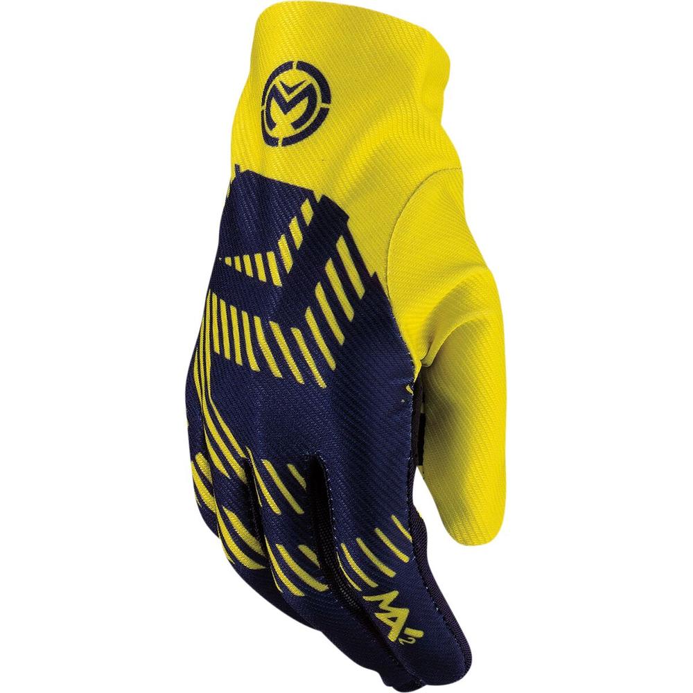 Moose Racing MX2 Textile Gloves Blue / Hi-Viz Yellow FREE 1 YEAR Returns, FREE UK Delivery | ThrottleChimp