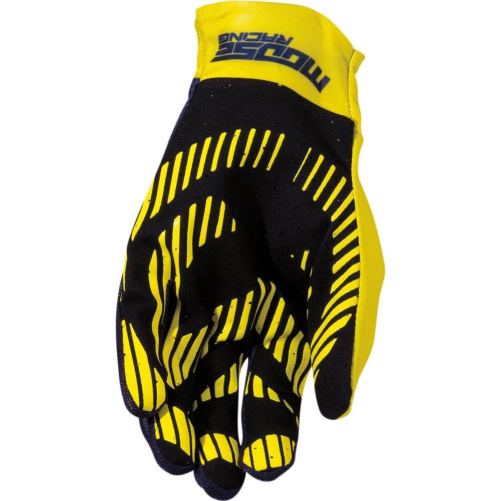Moose Racing MX2 Textile Gloves Blue / Hi-Viz Yellow FREE 1 YEAR Returns, FREE UK Delivery | ThrottleChimp