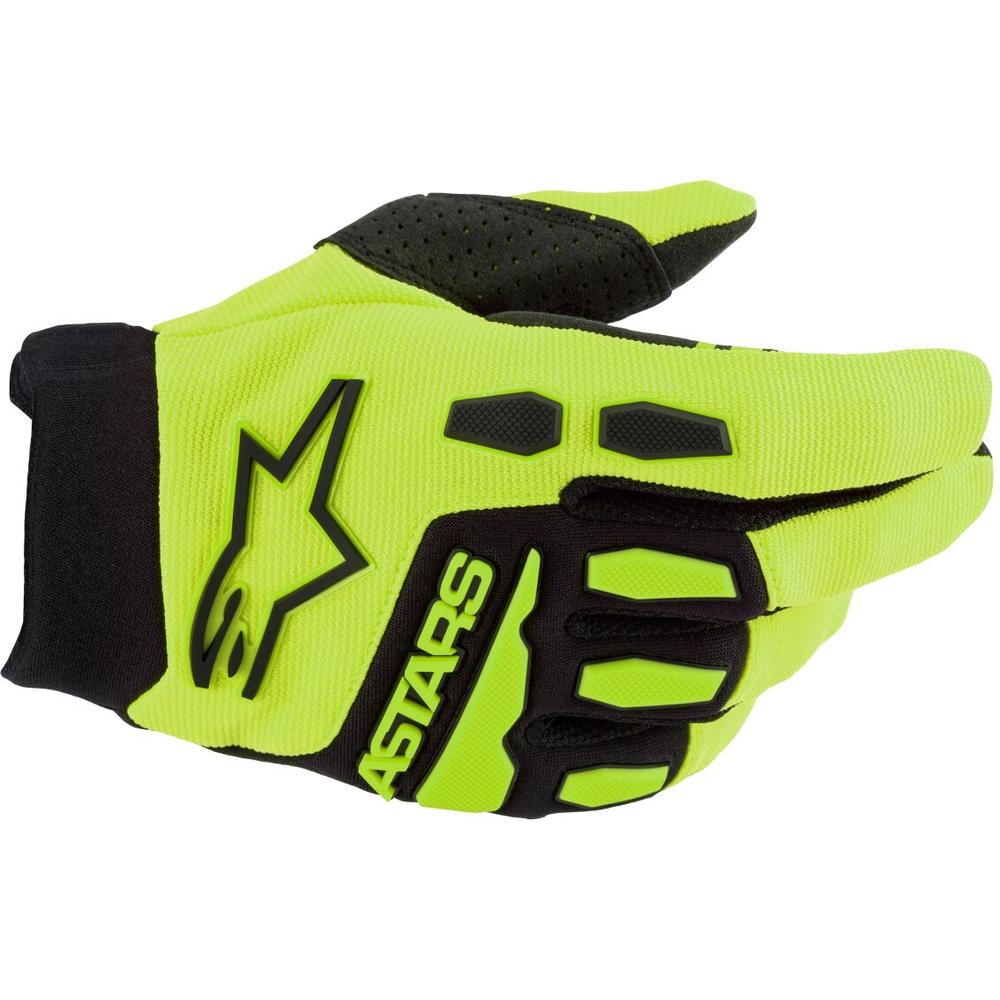 Alpinestars Full Bore Youth MX Gloves Fluo Yellow / Black FREE 1 YEAR Returns, FREE UK Delivery | ThrottleChimp