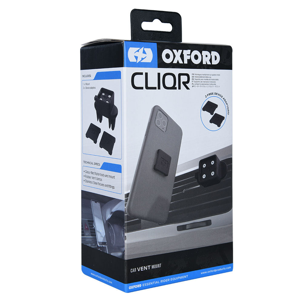 Oxford CLIQR Car Vent Mount System Black FREE 1 YEAR Returns, FREE UK Delivery | ThrottleChimp