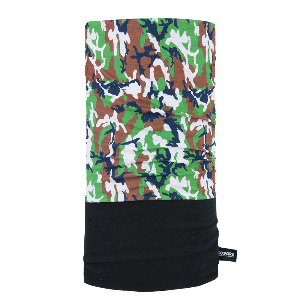 Oxford Snug Thermal Head & Neckwear Green Camo FREE 1 YEAR Returns, FREE UK Delivery | ThrottleChimp