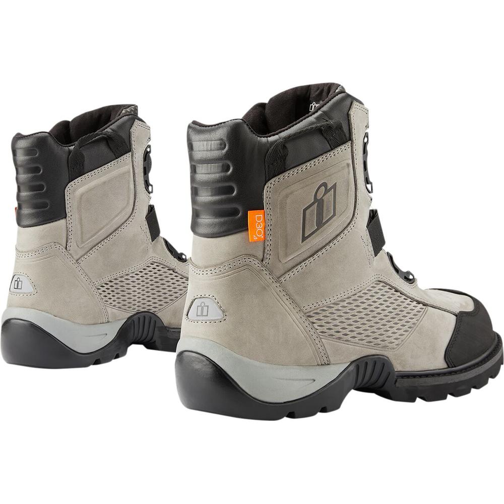 Icon Stormhawk Waterproof Boots Grey FREE 1 YEAR Returns, FREE UK Delivery | ThrottleChimp