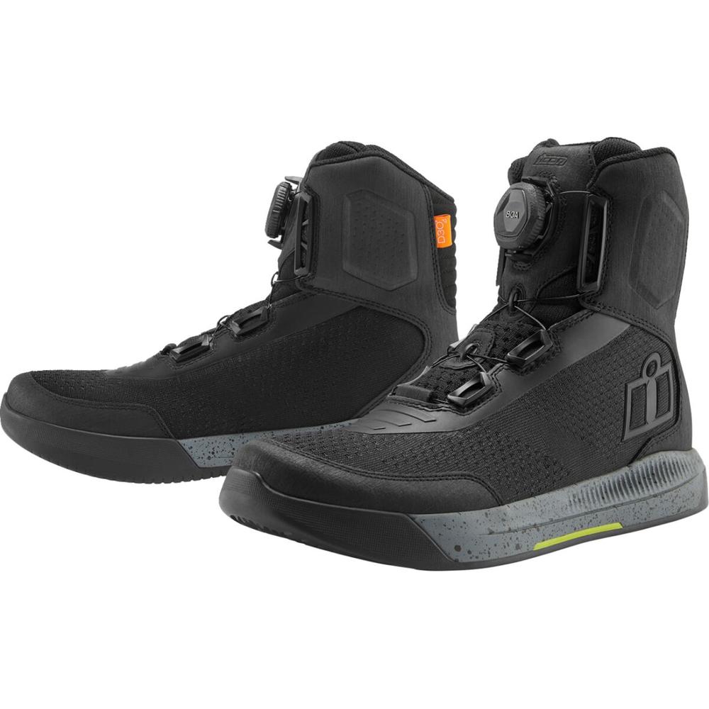 Icon Overlord Vented CE Boots Black FREE 1 YEAR Returns, FREE UK Delivery | ThrottleChimp