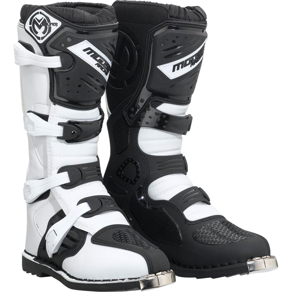 Moose Racing Qualifier MX Boots Black / White FREE 1 YEAR Returns, FREE UK Delivery | ThrottleChimp