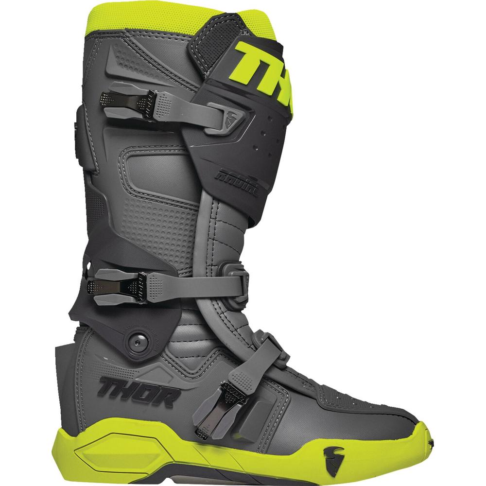 Thor Radial MX Boots Grey / Fluo Yellow FREE 1 YEAR Returns, FREE UK Delivery | ThrottleChimp