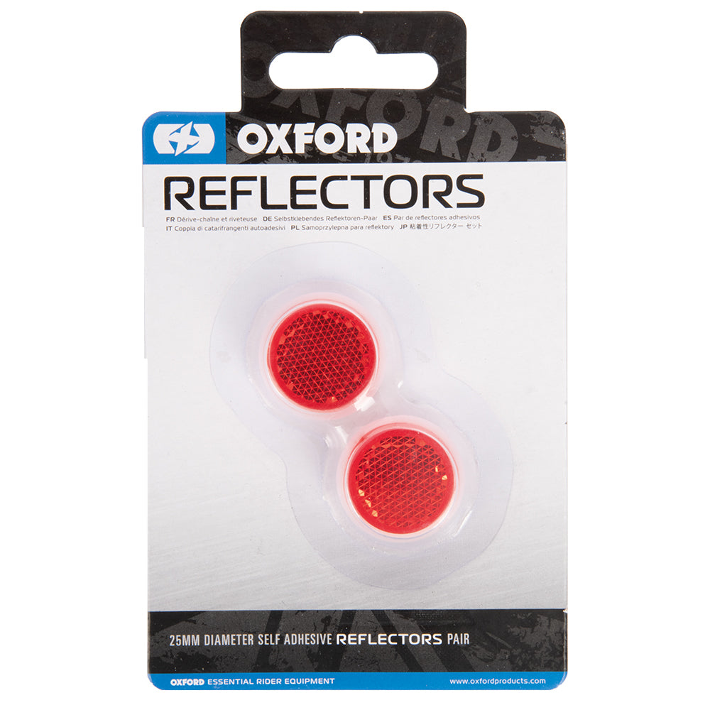 Oxford Self-Adhesive Reflectors - 25mm FREE 1 YEAR Returns, FREE UK Delivery | ThrottleChimp