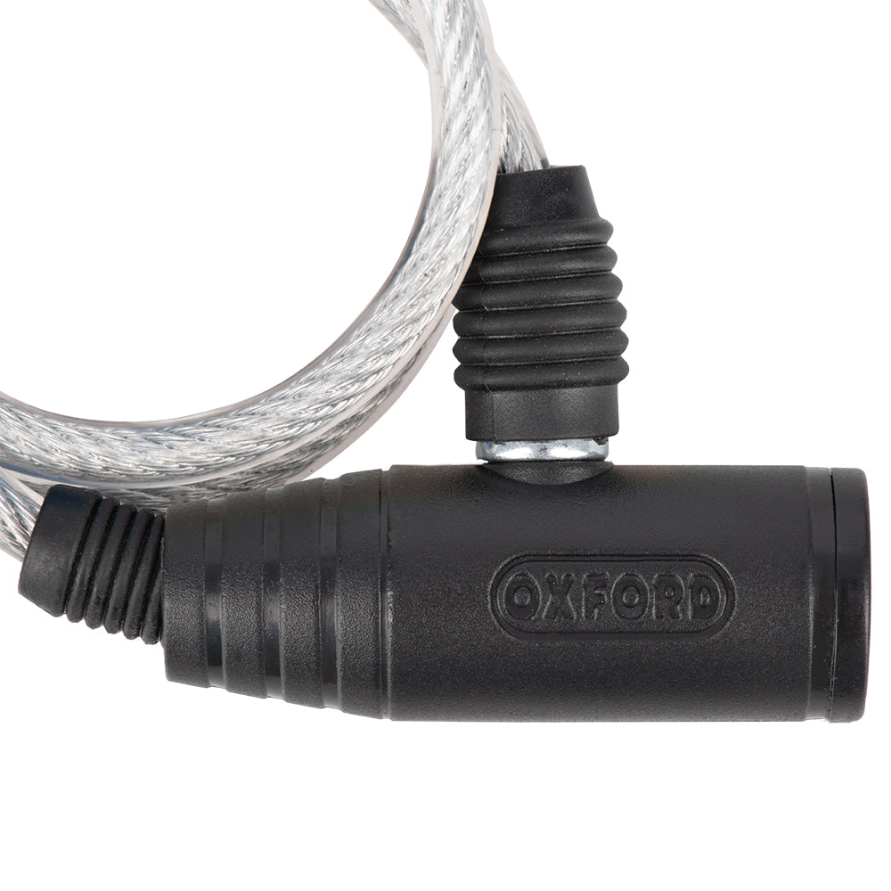 Oxford Bumper Cable Lock Clear - 600 mm x 6 mm FREE 1 YEAR Returns, FREE UK Delivery | ThrottleChimp