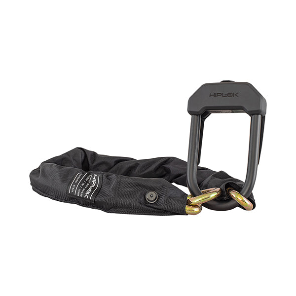 Hiplok DXXL D-Lock With Additional 100cm Chain All Black FREE 1 YEAR Returns, FREE UK Delivery | ThrottleChimp
