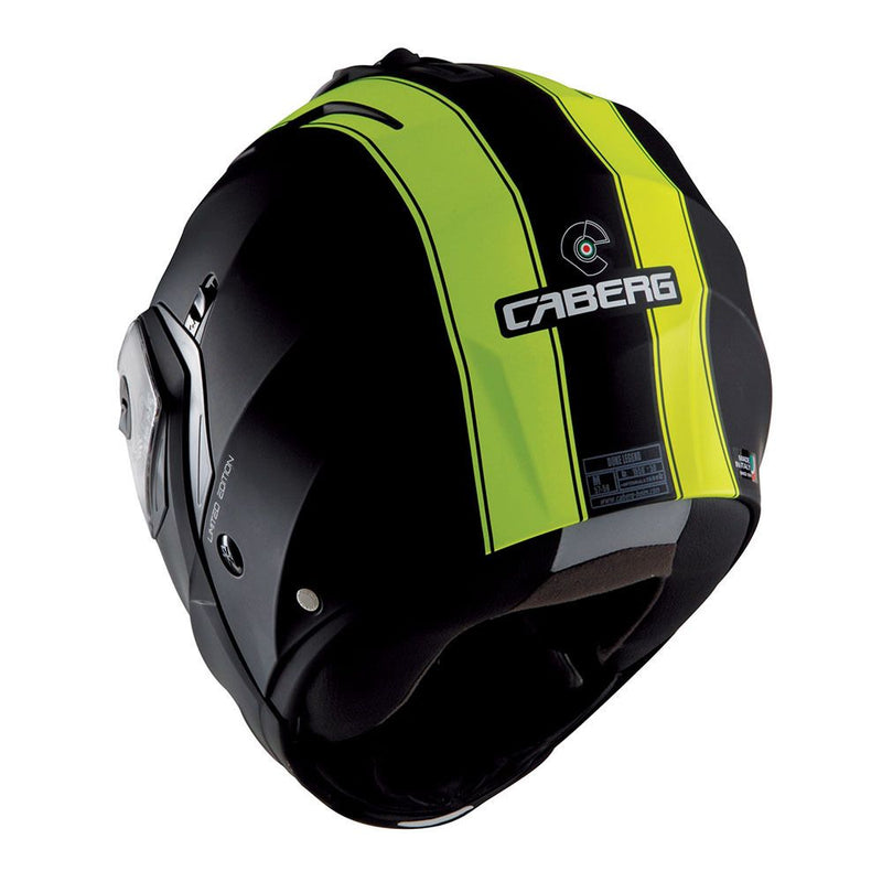 Caberg Duke 2 Legend Flip-Up Helmet Matt Black / Fluo Yellow (Image 3) - ThrottleChimp