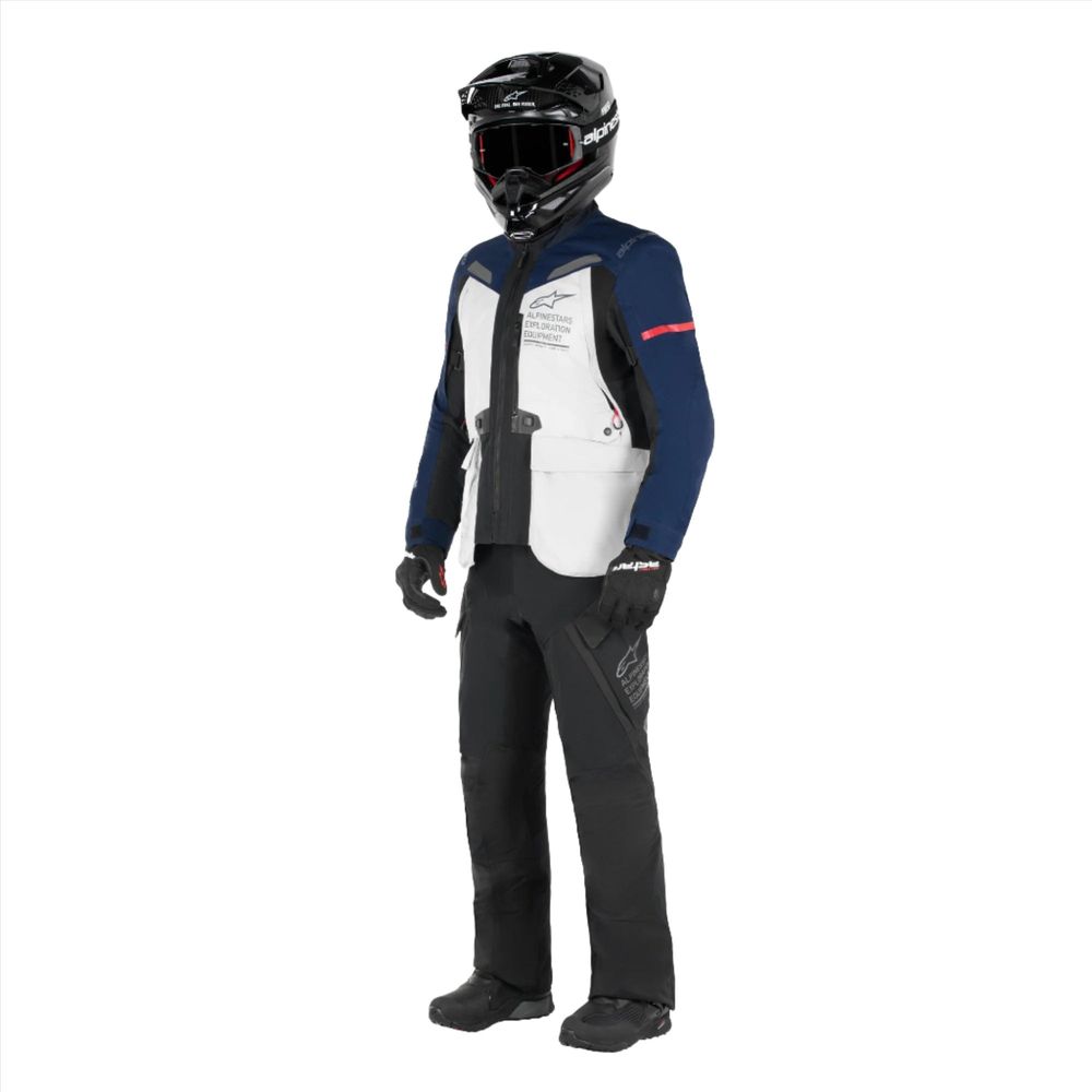 Alpinestars ST-7 2L Gore-Tex Jacket Ice Grey / Dark Blue / Black FREE 1 YEAR Returns, FREE UK Delivery | ThrottleChimp