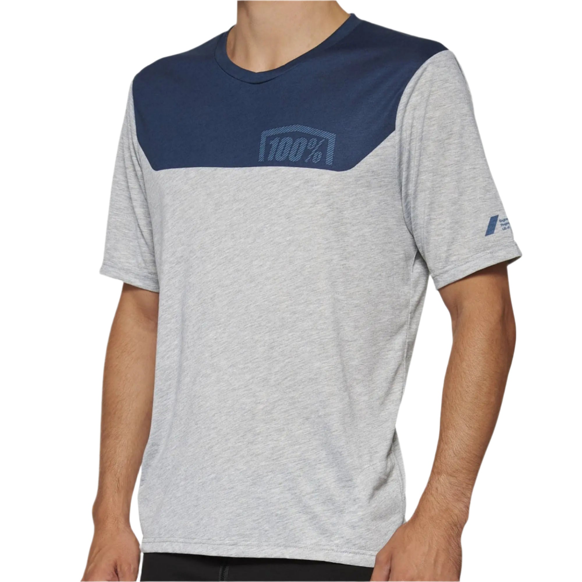 100% Airmatic Short Sleeves Cycle Jersey Grey / Midnight - FREE 1 YEAR Returns, FREE UK Shipping | ThrottleChimp