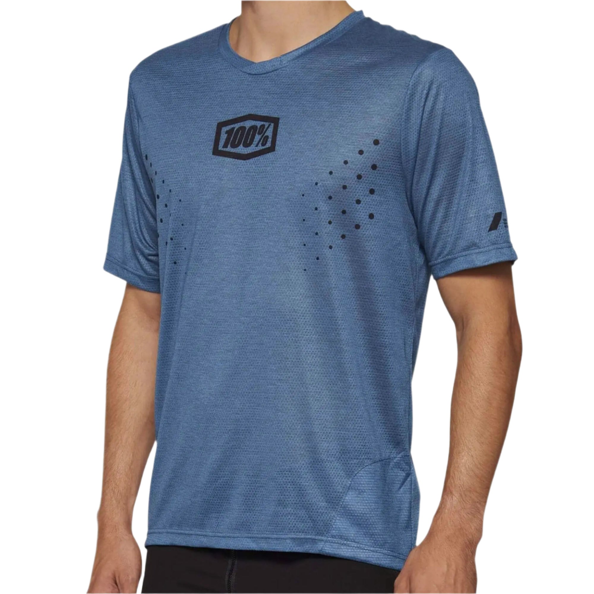100% Airmatic Mesh Short Sleeves Cycle Jersey Slate / Blue - FREE 1 YEAR Returns, FREE UK Shipping | ThrottleChimp