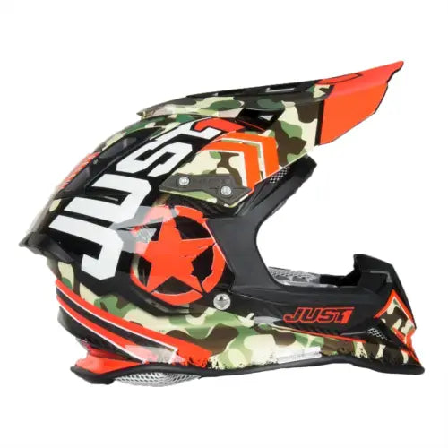 Just1 J12 Carbon MX Helmet Kombat Red FREE 1 YEAR Returns, FREE UK Delivery | ThrottleChimp