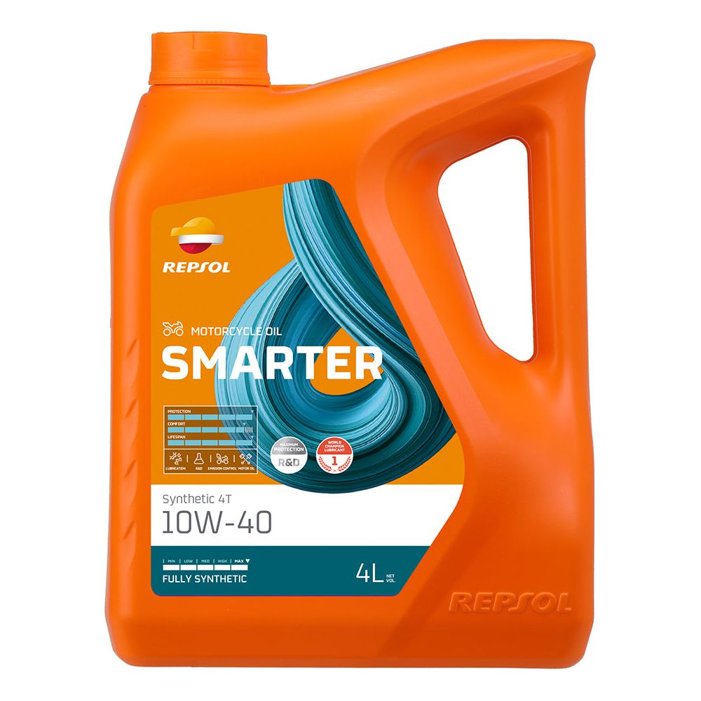Repsol Smarter Synthetic 4T 4Stroke Oil 10W-40 FREE 1 YEAR Returns, FREE UK Delivery | ThrottleChimp