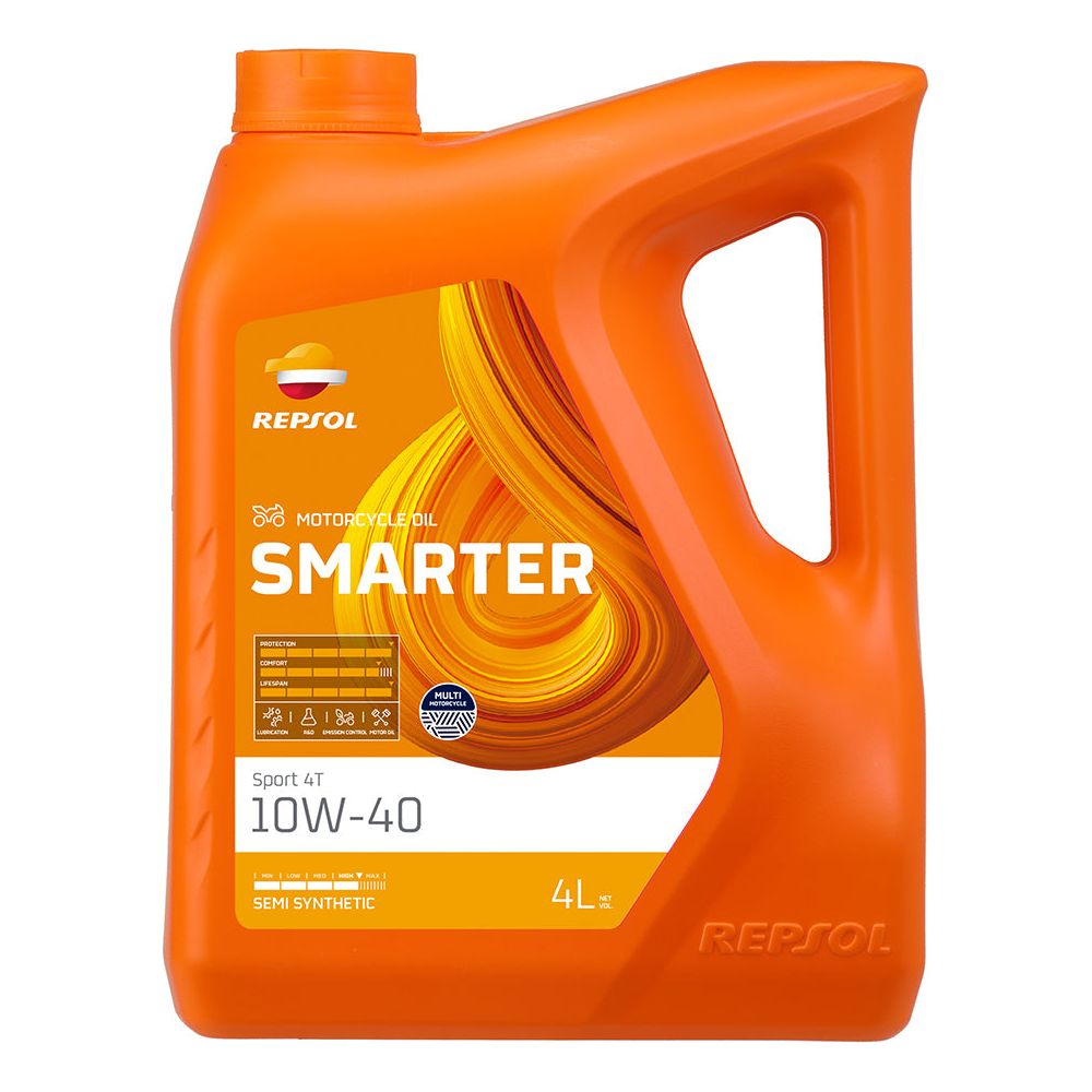 Repsol Smarter Sport Semi Synthetic 4T 4Stroke Oil 10W-40 FREE 1 YEAR Returns, FREE UK Delivery | ThrottleChimp