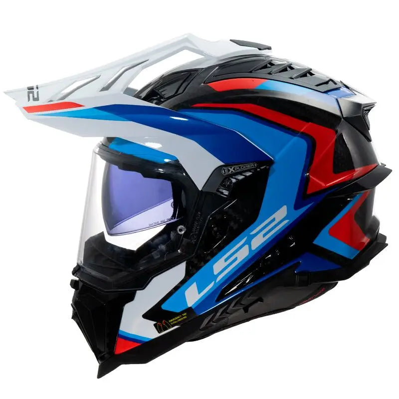 LS2 MX701 Explorer Carbon Frontier 2 Adventure White / Blue