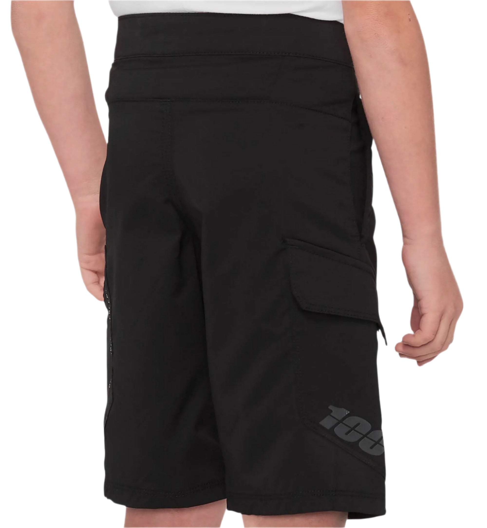 100% Ridecamp Youth Cycle Shorts Black - FREE 1 YEAR Returns, FREE UK Shipping | ThrottleChimp