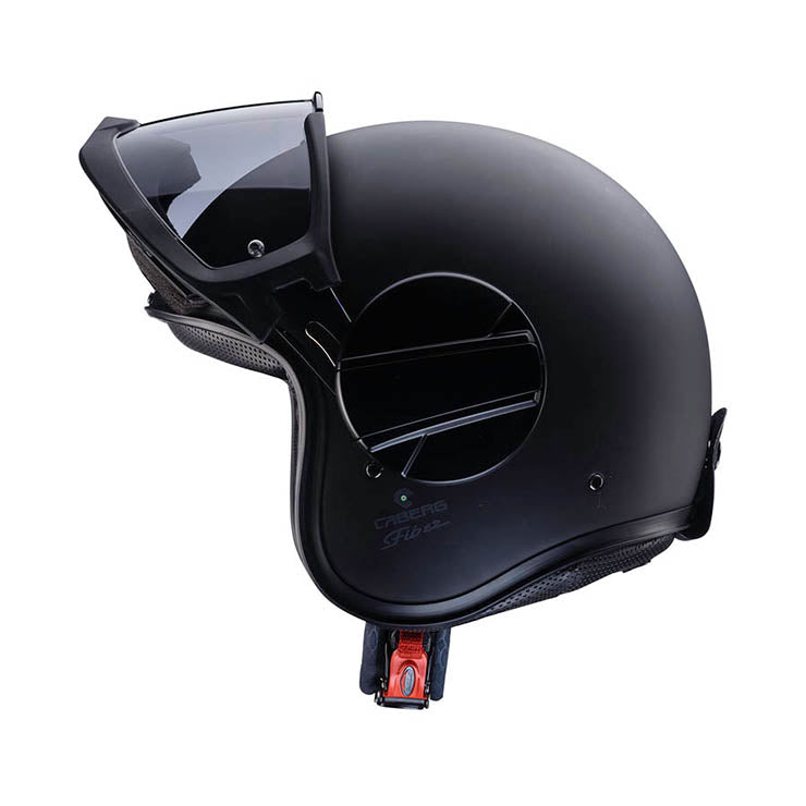 Caberg Jet Ghost X Plain Open Face Helmet Matt Black FREE 1 YEAR Returns, FREE UK Delivery | ThrottleChimp