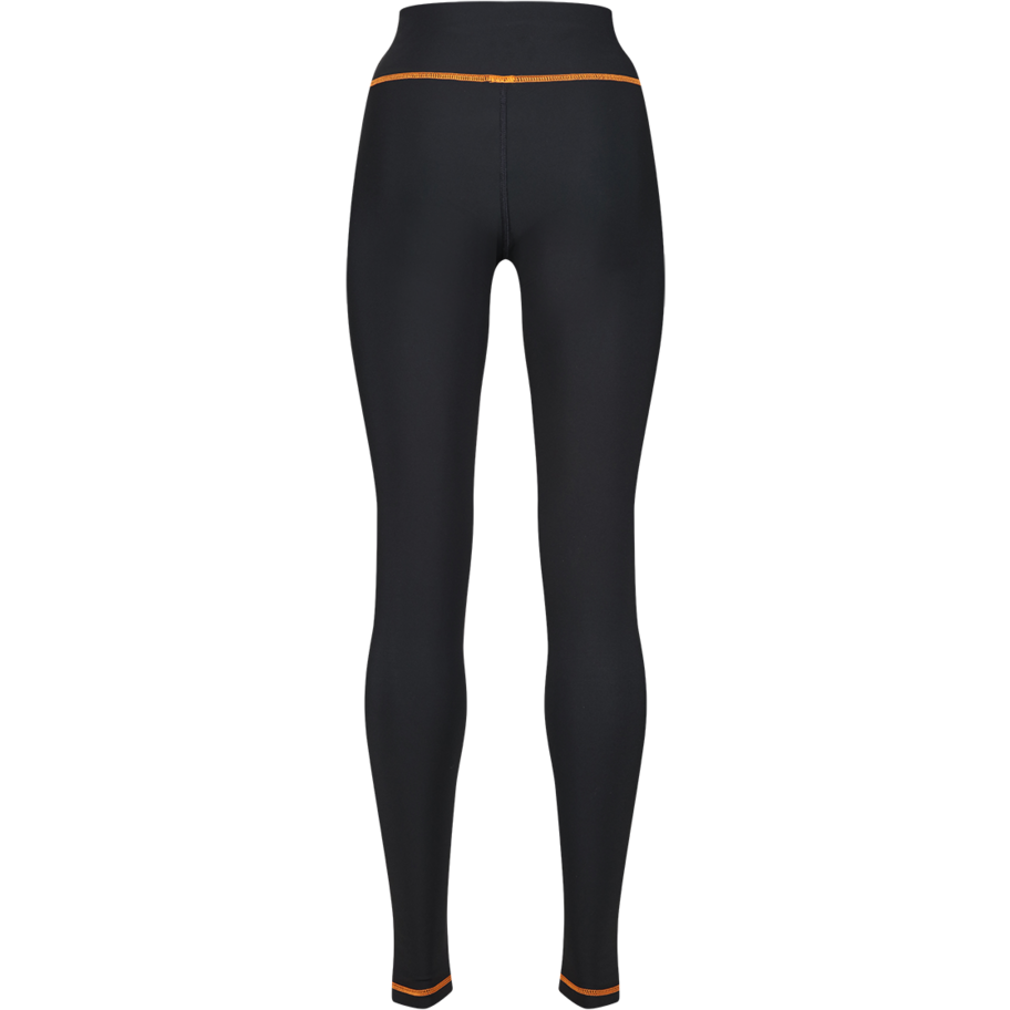 MotoGirl Mid-Layer Ladies Leggings Black / Orange FREE 1 YEAR Returns, FREE UK Delivery | ThrottleChimp