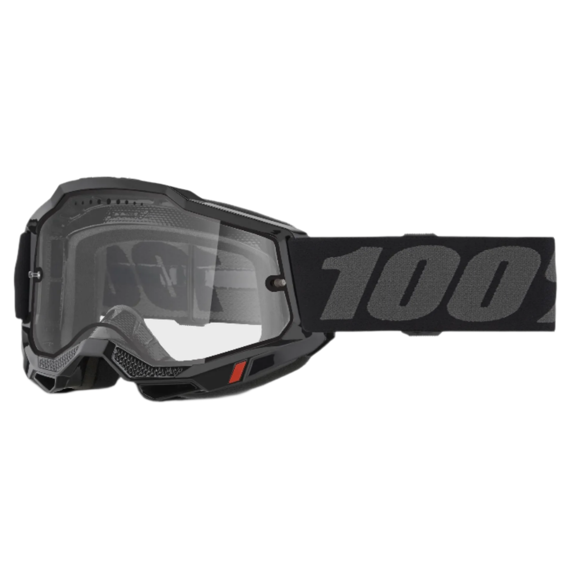 100% Accuri 2 Enduro MTB Cycle Goggles Black / Clear Lens - FREE 1 YEAR Returns, FREE UK Shipping | ThrottleChimp