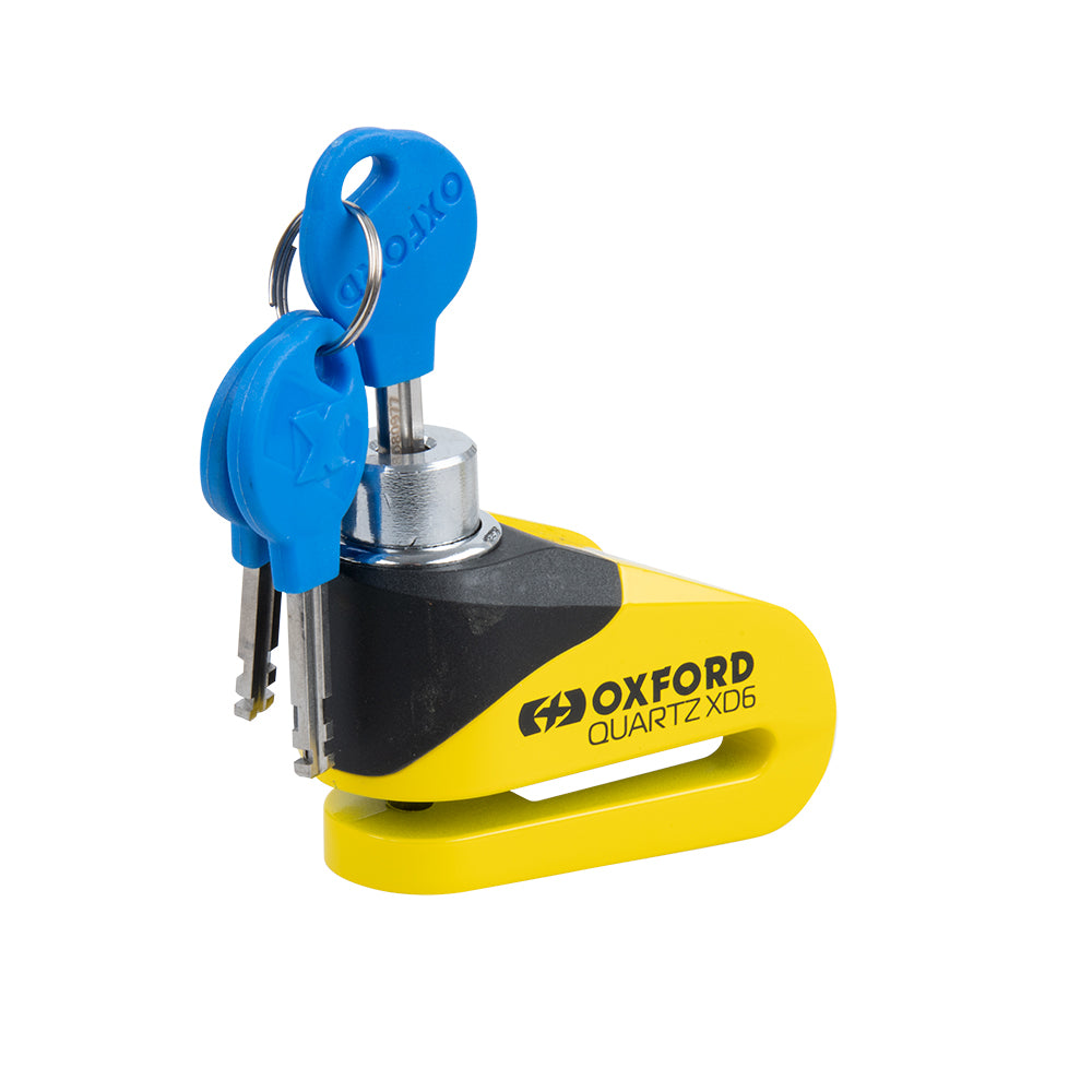 Oxford Quartz XD6 Disc Lock Yellow / Black - 6mm x 0.9m FREE 1 YEAR Returns, FREE UK Delivery | ThrottleChimp
