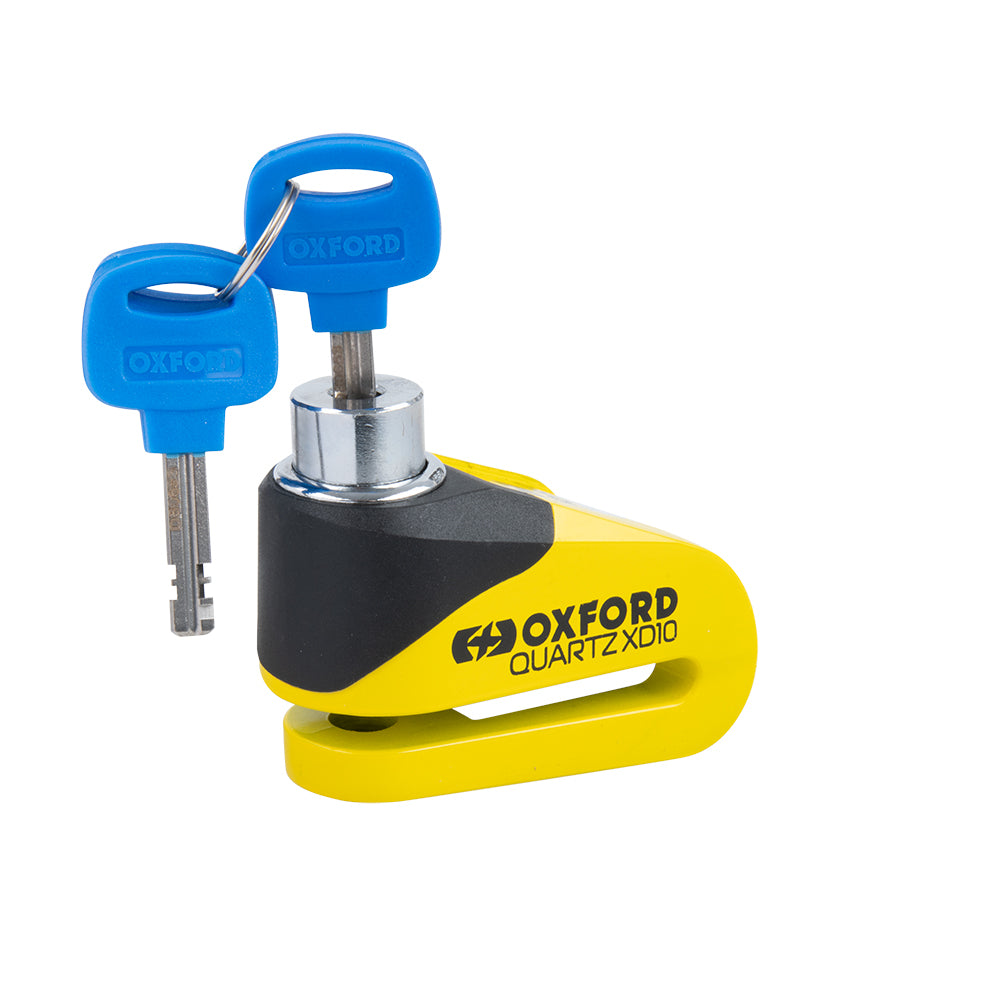 Oxford Quartz XD10 Disc Lock Yellow / Black FREE 1 YEAR Returns, FREE UK Delivery | ThrottleChimp