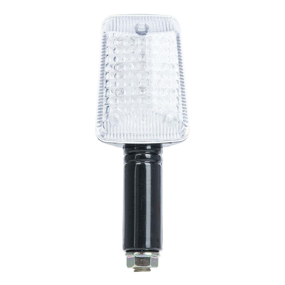 Oxford Long Stem Rectangle Indicator Black With Clear Lens FREE 1 YEAR Returns, FREE UK Delivery | ThrottleChimp